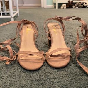 Strappy kitten heels